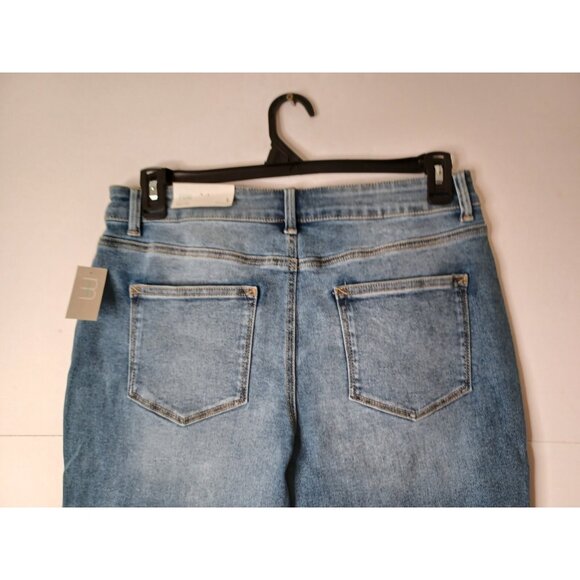 Maurices Jegging High Rise Denim Jeans Size L /34X28.5 Cuffed - Picture 7 of 8